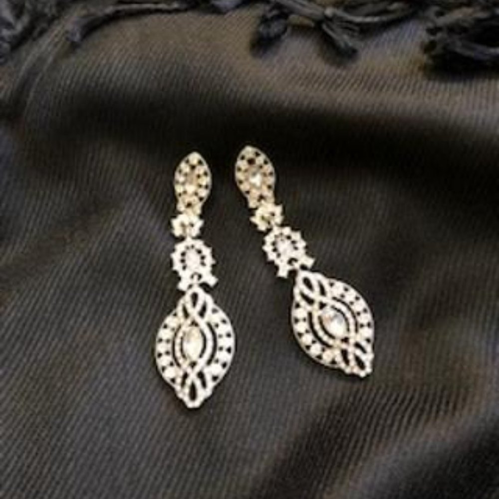 Formal/Wedding Large Medallion Drop Earrings